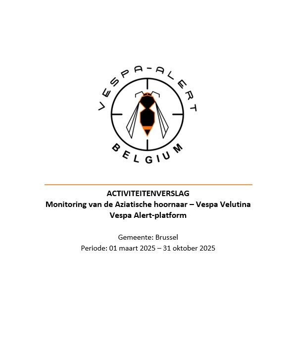 Voorblad van het activiteitenrapport Vespa Alert